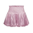 thumbnail image 4 of Bermuda Shorts for Women Trendy 2025 Elastic Waisted Pleated Ruffle Cute Beach Flowy Casual Loose High Waisted Short S-XL, 4 of 4