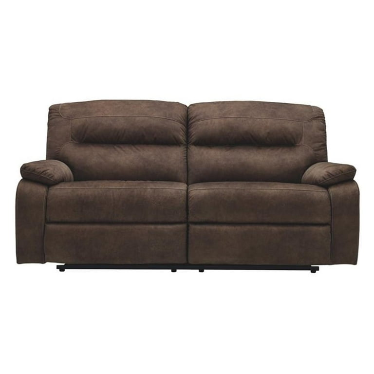 Ashley Bolzano Small 2-Seat Reclining Couch in Coffee Brown