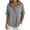 Gray, variant on Tqyyweavej Womens Short Sleeve Tops Henley Shirts Button Short Sleeve Waffle Shirts Solid Color Lapel V Neck Summer Tops for Women S-3XL