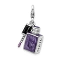 thumbnail image 1 of 925 Sterling Silver RH Enameled 3-D Nail Enamel w/Lobster Clasp Charm, 1 of 5