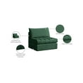 thumbnail image 2 of Meridian Furniture Jacob Green Velvet Armless, 2 of 7