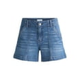 thumbnail image 5 of Time and Tru Women's and Women’s Plus High Rise Denim Utility Shorts, Sizes 0-22, 5 of 5