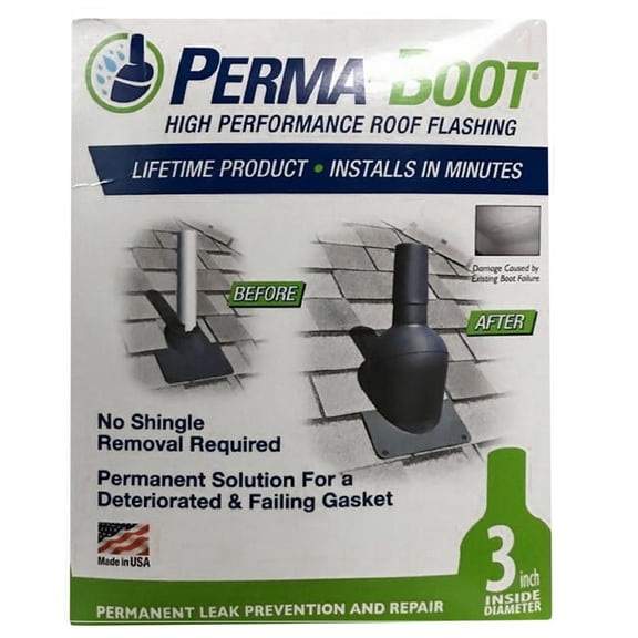 ROOF FLASHING PLST BLK (Pack of 1)