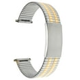 thumbnail image 1 of Bandini Bracelet de Montre Extensible en Acier Inoxydable 22mm Argent et Or (Bicolore) pour Hommes, Extrémité Droite, Longueur Réglable, Bracelet de Montre en Métal Extensible, Sans Boucle, 1 of 8