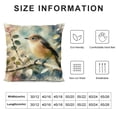 thumbnail image 6 of Throw Pillow Covers 18x18 Set of 2 Fall Farmhouse Linen Birds Leaves Print Green Decorative Pillows for Couch Outdoor Pillows Case, for Living Room Bedroom Cushion Covers for Home Decor, 6 of 6