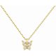 thumbnail image 1 of 14K Gold Plated Dainty Cubic Zirconia Pendant Necklace for Women | Dot, Elephant, Butterfly, Pineapple, Lock, Knot, Palm Tree, Bow, Smiley Pendant | Layering Chain Necklaces, 1 of 5