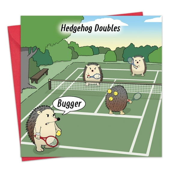 Twizler - Funny Tennis Card - Funny Birthday Card for Men or Women - Blank Card Inside for Him or Her - Dad Happy Birthday Card Mom - Retirement or Anniversary Card Husband or Wife