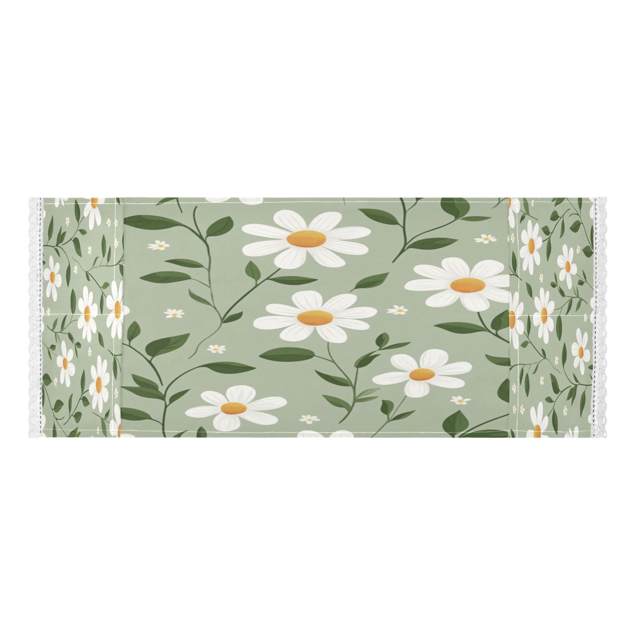 WOBOGO A Seamless Pattern Of White Daisies Washing Machine Cloth Dryer Refrigerator Top Cover Protective Non-Slip Mat For Kitchen Laundry