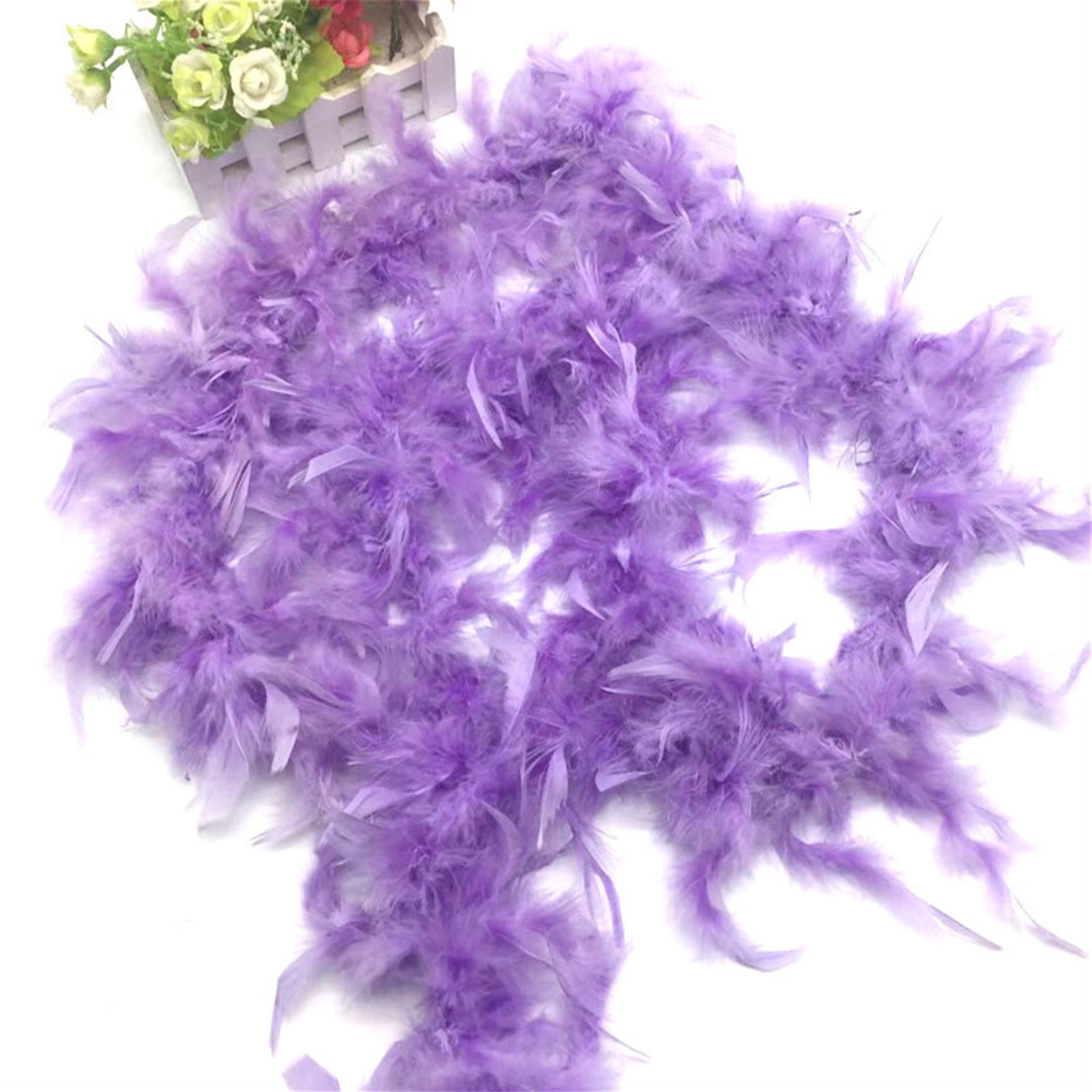 Xtinmee 24 Pcs 5 ft Feather Boas Artificial Fluffy Boas Decoration Feather  Scarf for Women Girl Halloween Tea Party (Purple) - Yahoo Shopping