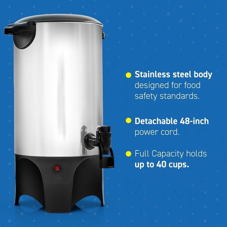 Elite Cuisine 40-Cup Stainless Steel Coffee Maker Urn photo 3