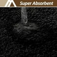 thumbnail image 3 of Bathroom Rugs Mat 20”x32” Absorbent Non-Slip Bath Mat Plush Shaggy Machine Washable Bath Rugs Soft Polyester Bath Mats for Bathroom Floor,Tub and Shower,Black, 3 of 7