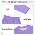 thumbnail image 4 of joogoo Light Purple Pajamas Set Long Sleeve Soft Cotton Sleepwear 2 Piece 24M, 4 of 7