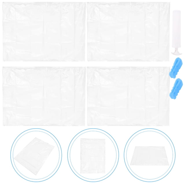 unbranded 1 Set Vacuum Storage Bags for Bedding White PA Compressed Storage for Home Organizer