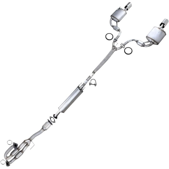 Northeastern Exhaust Catalytic Converter, Resonator & Pair of Mufflers Fits 2009-2019 Nissan Maxima 3.5L - Direct Fit EPA-Approved | Stainless Steel Complete System