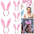 thumbnail image 1 of Diademas de Pascua Likrtyny Con Orejas de Conejo para Cosplay Fiesta para Mujeres Y Niñas Rosa, 1 of 5