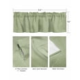 thumbnail image 5 of Vintage Sage Green Kitchen Curtain Valances for Windows Farmhouse Short Curtains, Farmhouse Retro Beige Solid Color Rod Pocket Valance Curtain for Bedroom Cafe Living Room 56"x16", 5 of 8