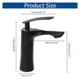 thumbnail image 6 of Bathroom Basin Faucet, Deck Mounted Black Chrome Gold Luxury Sink Tap, Single Hole Water Tap Hot And Cold Basin Mixer, 6 of 9