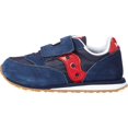 thumbnail image 2 of Saucony Boy's Baby Jazz Hook & Loop Sneaker, Navy RED, 5.5 Wide Toddler, 2 of 3