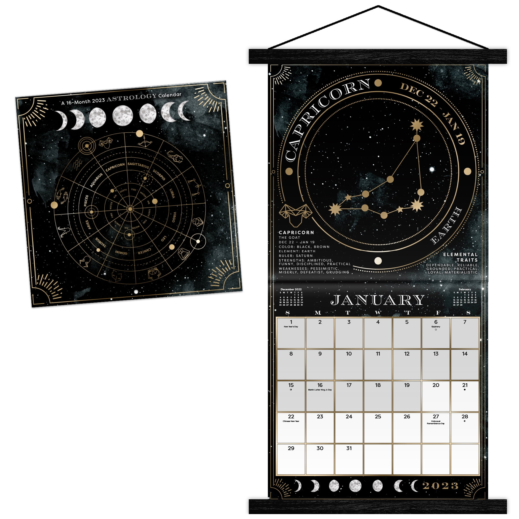 trends-international-2023-astrology-wall-calendar-magnetic-frame-walmart-com