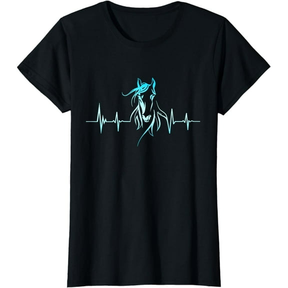 Horse Heartbeat Horse Lover Gifts Women Men Girls Teens T-Shirt