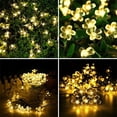 thumbnail image 5 of Dinheiro - Guirnalda de luces solares con forma de flores, varios LED para vallas de jardín, patio, césped, decoración de fiestas, 5 of 5