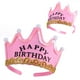 thumbnail image 3 of KAKOWELY Sombreros de fiesta de cumpleaños con luz LED, gorros de fiesta de cumpleaños con forma de corona de rey para niños (feliz cumpleaños), color rosa, 3 of 4