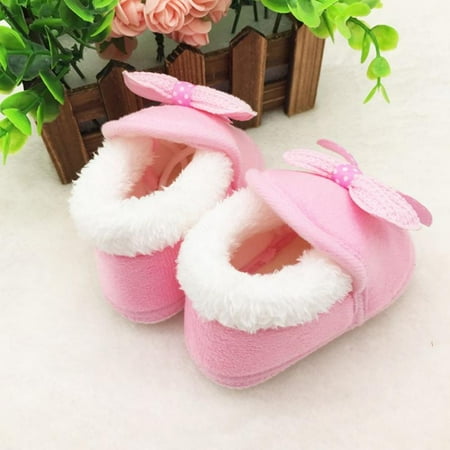 

Clearance! Newborn Infant Bebe Girls Winter Warm Bow Snow Shoes Kids Soft Bottom Walker Crib Boots Newborns Toddler Booties