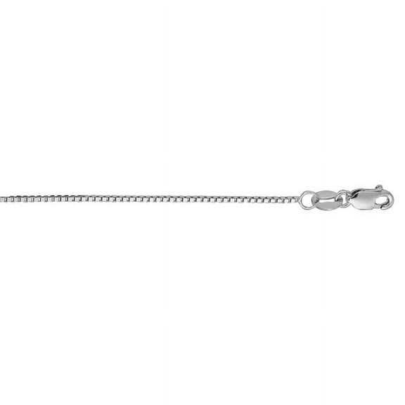 17 in. 14K White Gold Classic Box Chain with Lobster Clasp
