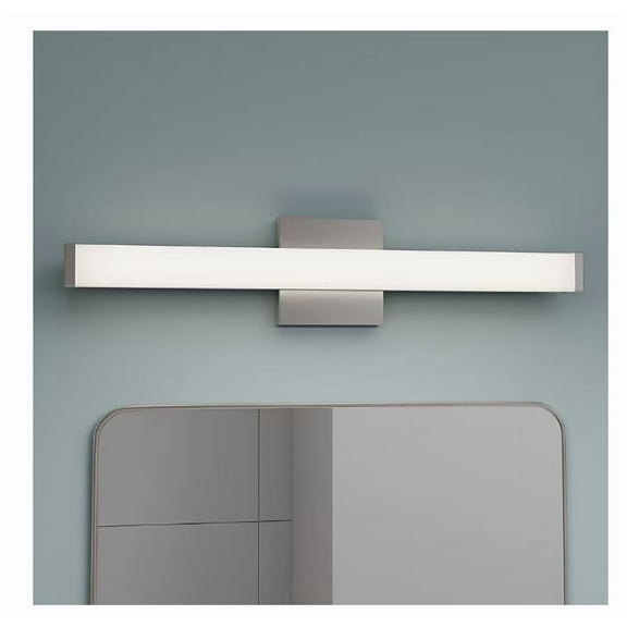 allen   roth Gretna 24.25-Inches Brushed Nickel Integrated LED Modern/contemporary Vanity light bar