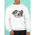 thumbnail image 2 of Eagle Battling A Snake Sweatshirt Men -Image by Shutterstock, Male 5X-Large, 2 of 4