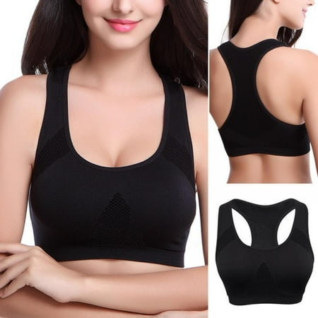 

Women Racerback Wire-Free Solid Casual Sports Bra