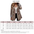 thumbnail image 4 of Chaqueta de traje de mujer chaqueta de traje de moda puños enrollados a cuadros de Color puro botones de doble fila para Club para mujer para ir de compras ANGGREK Otros, 4 of 4