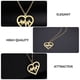 thumbnail image 3 of collar con colgante en forma de corazón para mujer, accesorio para el cuello (dorado), 3 of 5
