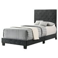 thumbnail image 3 of Glory Furniture Suffolk Velvet Upholstered Twin Bed in Black, 3 of 7