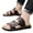 2Brown, variant on Slides for Men Comfort Arch Support Open Toe Slippers Anti-Slip Adjustable Beach Shoes