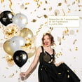 thumbnail image 3 of GIRACOA Pack of 80 pcs Black Balloons and Confetti Balloons, Gold Balloon, Silver Balloon, Birthday Balloons, Wedding Balloon, Baptism Balloon, as Birthday Wedding Baby Party Decoration, 3 of 4