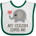 thumbnail image 3 of Inktastic My Cousin Loves Me Boys or Girls Baby Bib, 3 of 4