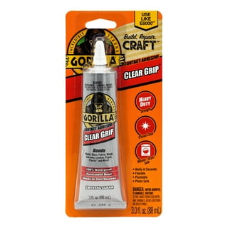 Eclectic E6000 Contact Adhesive Glue, Premium Industrial Strength, Clear,  205300, 3 fl. oz.