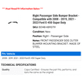thumbnail image 2 of Right Passenger Side Bumper Bracket - Compatible with 2008 - 2019, 2021 - 2023 Ford E-450 Super Duty 2009 2010 2011 2012 2013 2014 2015 2016 2017 2018 2022, 2 of 2