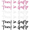 thumbnail image 5 of 4PCS Trust in God Rearview Mirror Sticker, Pink Car Accessories, Car Rear View Mirror Decal for Women Men, 5 of 8