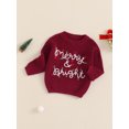 thumbnail image 2 of Bagilaanoe Baby Boy Girl Christmas Sweater for Infant Long Sleeve Embroidery Pullover 3M 6M 9M 12M 18M 24M 3T Toddler Warm Jumpers Tops Fall Loose Knitwear, 2 of 6