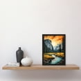 thumbnail image 2 of Yosemite National Park Vibrant Artwork Sunset Over El Capitan Artwork Framed Wall Art Print A4, 2 of 5