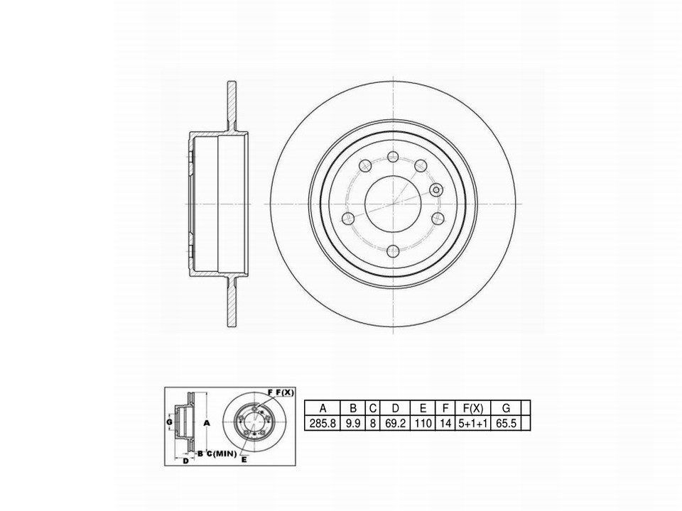UltraHC Coated High Carbon Brake Rotor, Rear UR002375, Saab 9-5 2009-1999