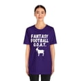 thumbnail image 3 of Funny Fantasy Football GOAT Shirt, Funny Fantasy Football Guru T-Shirt, 3 of 12