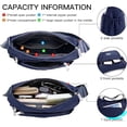 thumbnail image 3 of Women’s Crossbody Bag,RFID Purses for Women Fabric Nylon Multi Pocket Crossbody Bag Ladies Travel Handbag/Navy Blue, 3 of 8