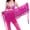 Rose Red, variant on opvise Belly Skirt Sequins Decor Eye-catching Viscose Belly Dance Hip Scarf for Belly Dance