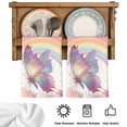 thumbnail image 5 of Purple Butterfly Kitchen Towels Set of 2, Cute Rainbow Spring Floral Botanical Absorbent Dish Towels for Kitchen, Microfiber Hand Towel, Quick Drying Tea Towel for Cleaning Decorative Dishcloths, 5 of 7