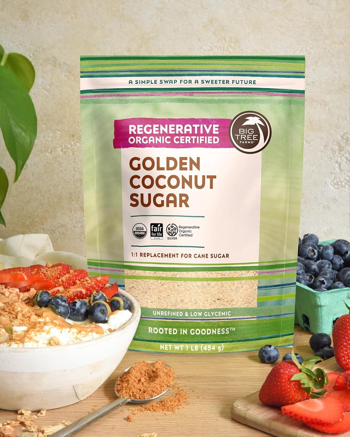 (Pack Of 6) Big Tree Farms Sugar Coconut Golden Organic 16 Oz