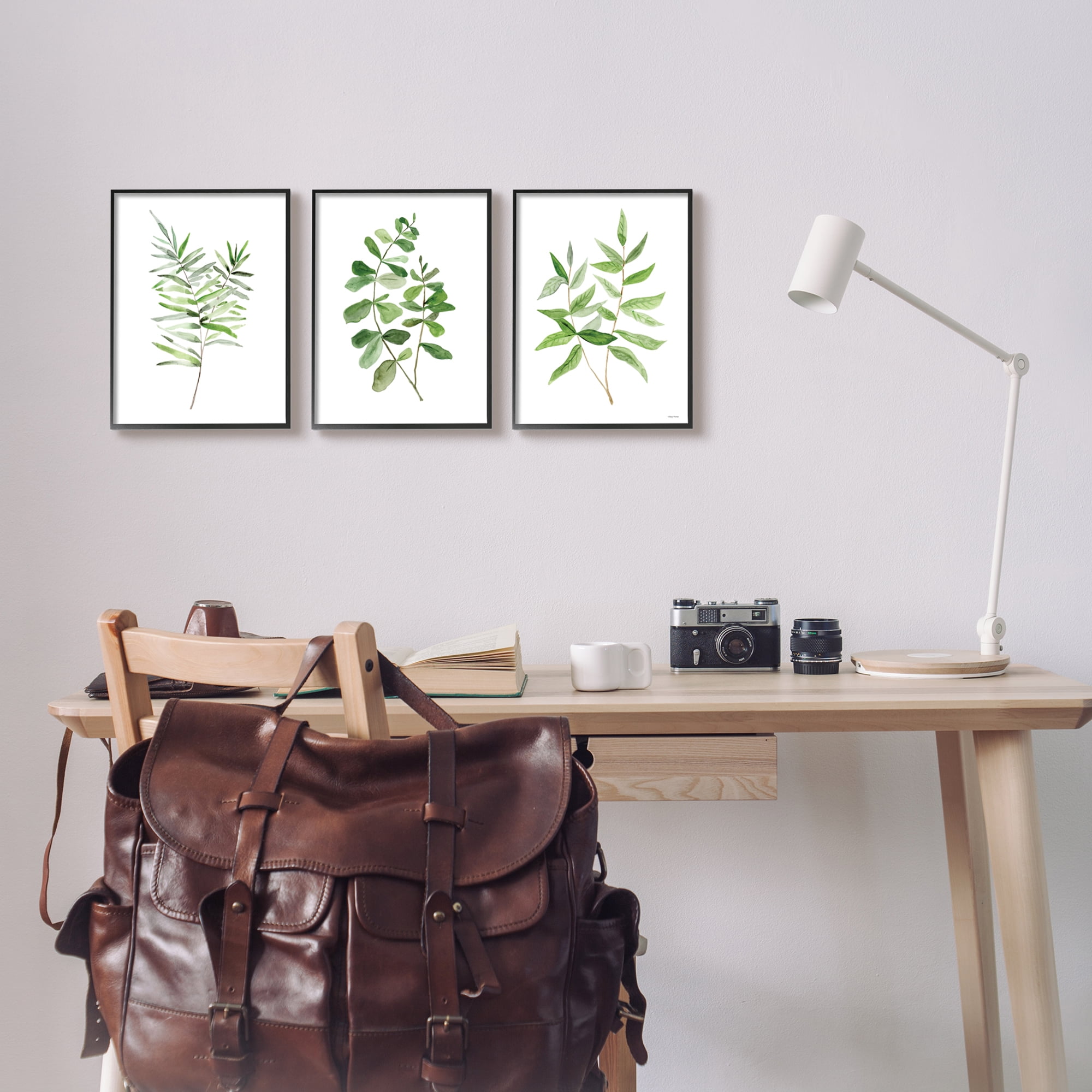 Stupell Kitchen Herb Bunches Botanicals Botanical & Floral Painting Black Framed Art Print Wall Art, Set of 3