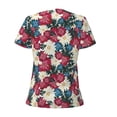 thumbnail image 5 of Wukai Beautiful Flower Casual V-Neck Graphic Tees for Women: Lightweight and Breathable Summer Tops with Stylish Design-XX-Large, 5 of 8